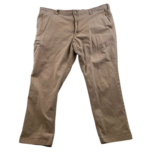 Duluth Mens Pants Size 40x30 Slim Fit Flex Ballroom Khaki Straight Casual Tan - Picture 1 of 16